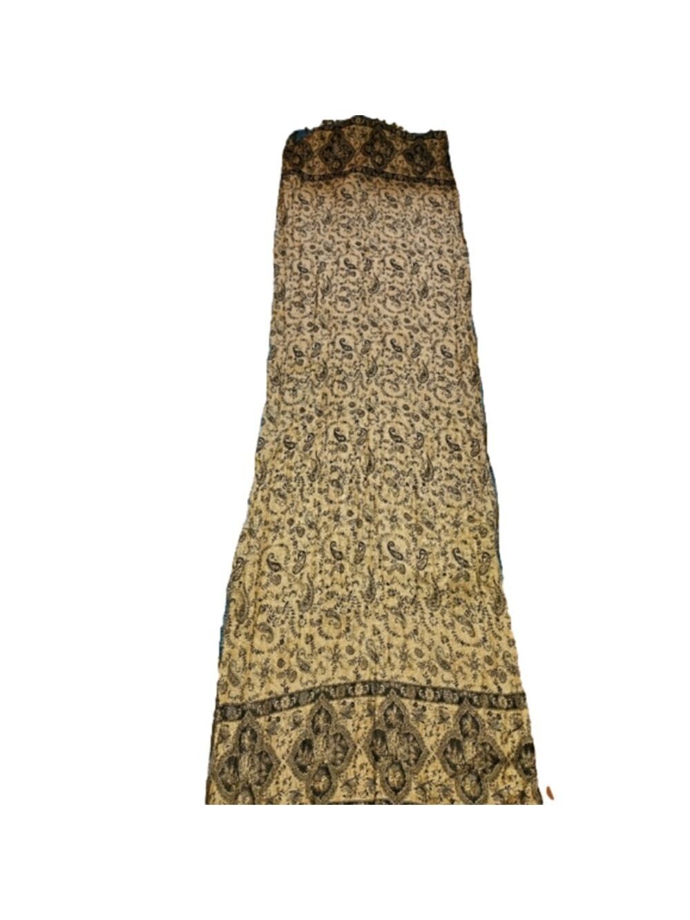 Paisley Butter Yellow and Black Shawl - Picture 2 of 8